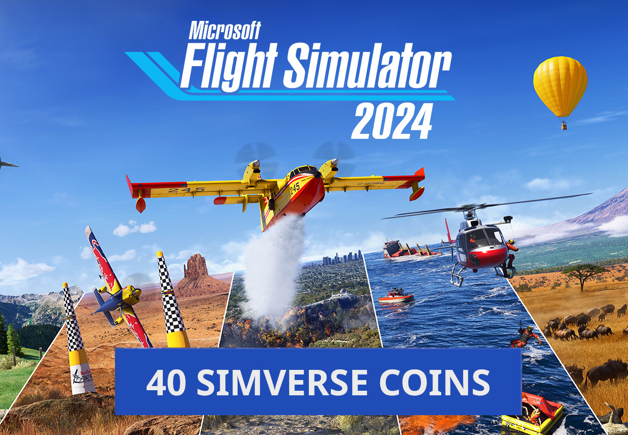 Microsoft Flight Simulator 2024 - 40 Simverse Coins DLC US Xbox Series X|S / PC Clé