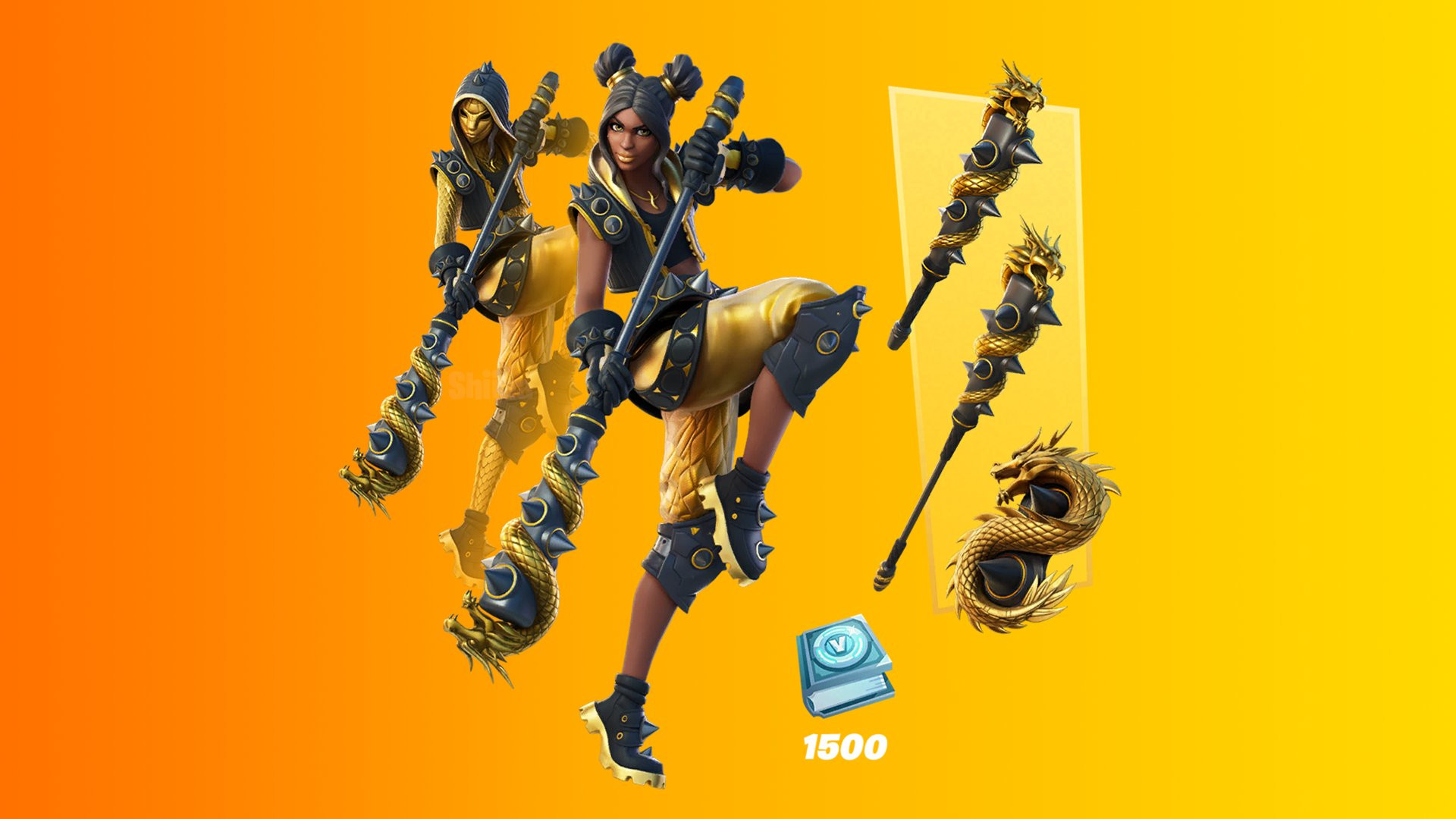 Fortnite - Goldenbane Guardian Quest Pack + 1500 V-Bucks Challenge US XBOX One / Xbox Series X|S CD Key thumbnail 2