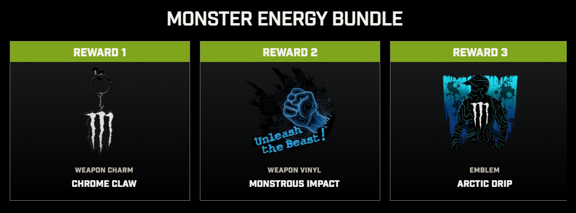 Call of Duty: Modern Warfare III - Monster Energy Charm + Emblem + Calling Card Bundle DLC PC/XBOX One/Series X|S Clé thumbnail 2