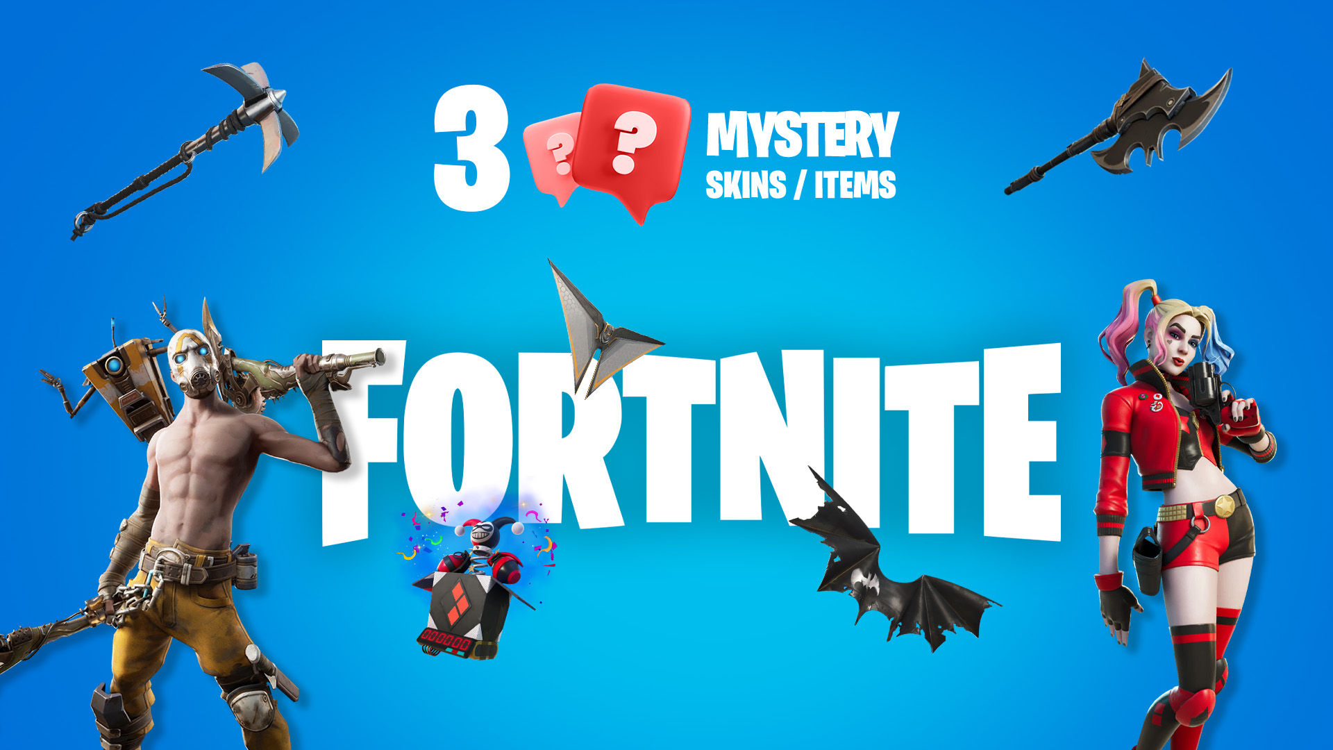3 Mystery Fortnite Skins / Items PC Epic Games Clé thumbnail 2